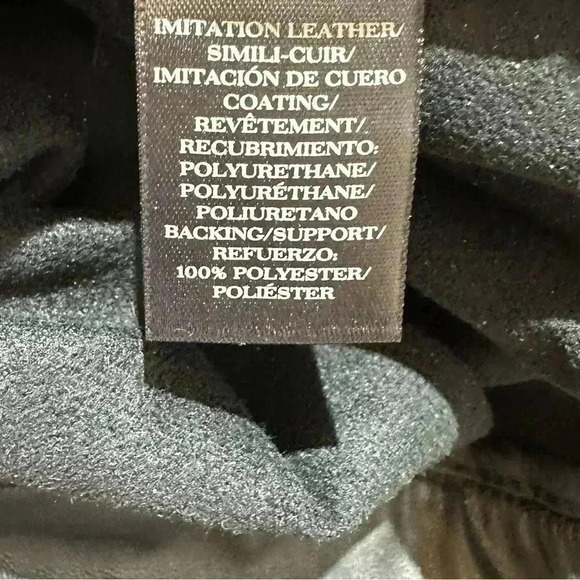 Ann Taylor FauxLeather Vegan Pants Womens Size 8 Black Ankle Skinny - Picture 5 of 6